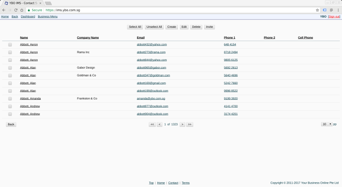 Inviting multiple contacts from Contact List view